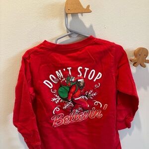 Red Kids Long-Sleeve 'Don't Stop Believin' Graphic Tee